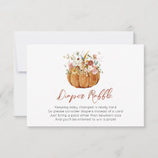 Pumpkin Shower RaffCard för hösten-babyknapp Tack Kort