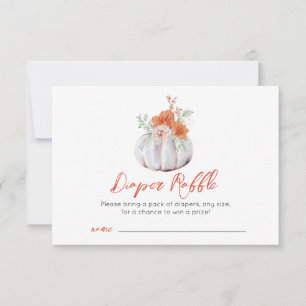 Pumpkin Shower RaffCard för hösten-babyknapp Tack Kort