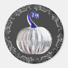 Pumpkin silver glas ser blå grått fall elegant magnet