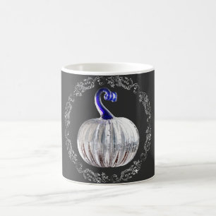 Pumpkin silver grått Blue fall elegant Kaffemugg