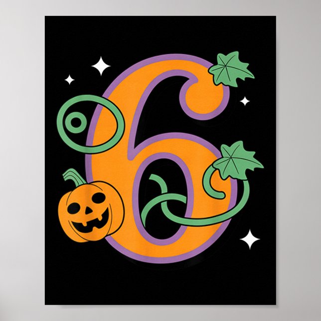 Pumpkin Six Seven 67 Matching 6 Halloween Couple  Poster (Framsidan)