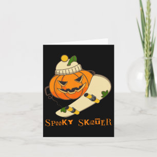 Pumpkin Skateboard Halloween Costume Roligt Skateb Kort