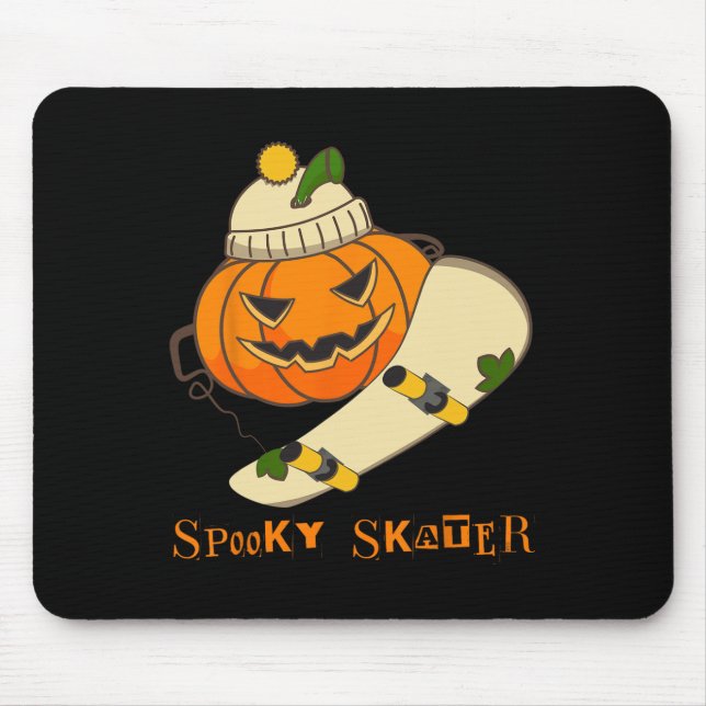 Pumpkin Skateboard Halloween Costume Roligt Skateb Musmatta (Framsidan)