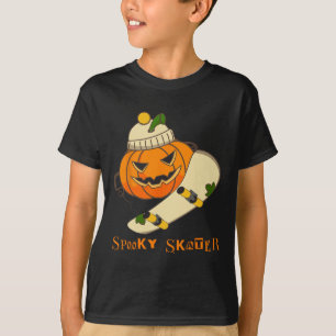 Pumpkin Skateboard Halloween Costume Roligt Skateb T Shirt