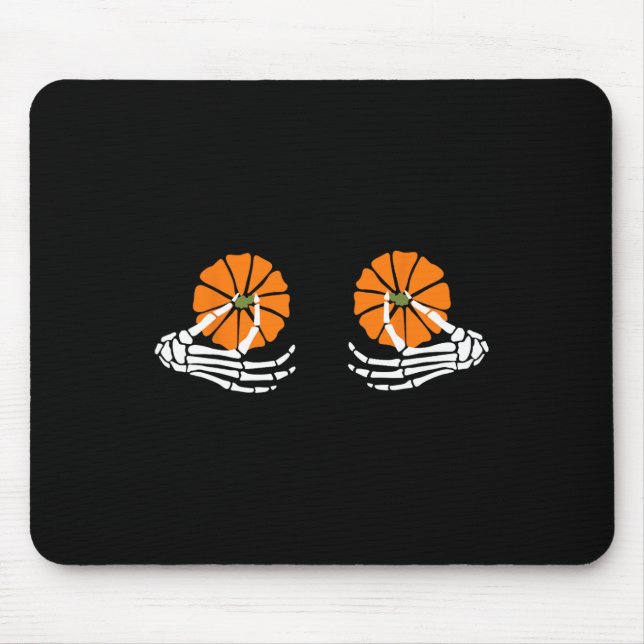 Pumpkin Skeleton Hand Halloween Musmatta (Framsidan)