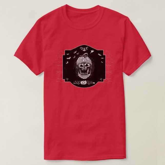 Pumpkin Skeleton T Shirt (Design framsida)