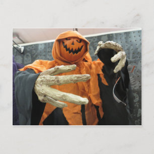 Pumpkin Skeleton Vykort
