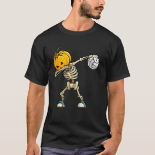 Pumpkin Skeleton Women Manar Volleyball Player Hal T Shirt
