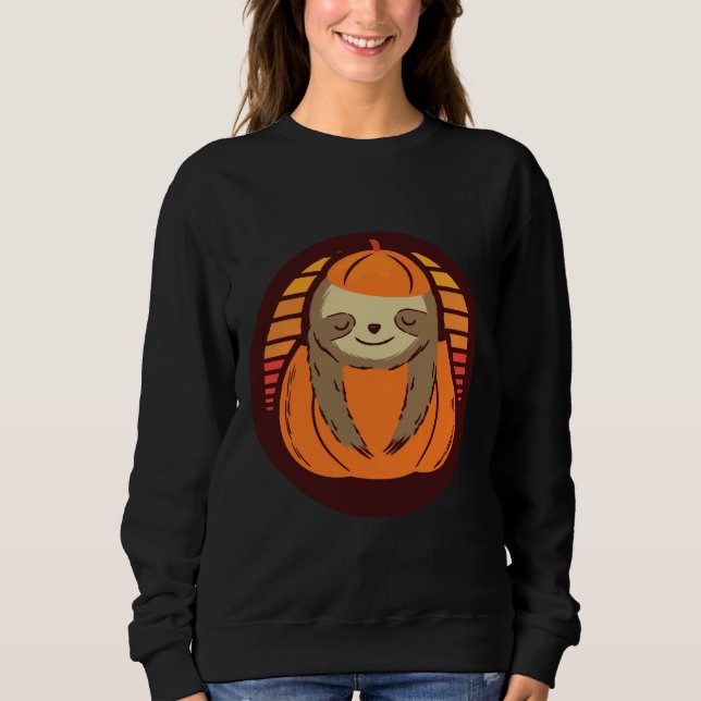 Pumpkin Sloth 47 T Shirt (Framsida)