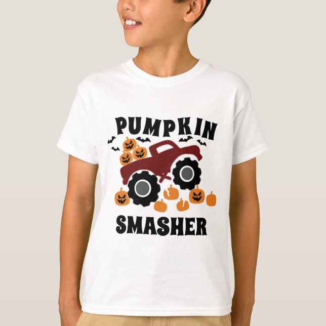 Pumpkin Smasher Halloween T Shirt (Framsida)