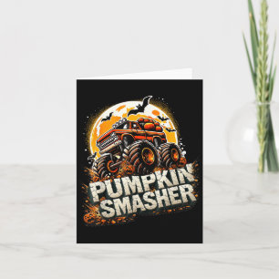 Pumpkin Smasher Monster Lastbil Halloween Måne Man Kort