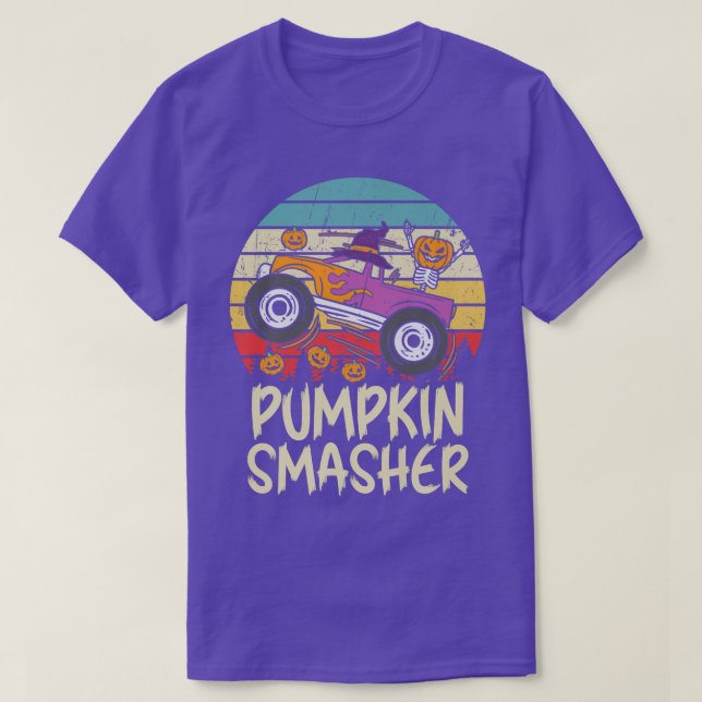 pumpkin smasher toddler Halloween for Monster Truc T Shirt (Design framsida)