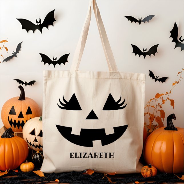Pumpkin Smile, Halloween Gift Tygkasse (Skapare uppladdad)