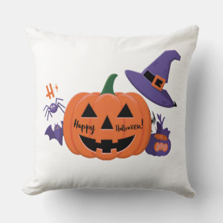 Pumpkin Smile Heart Dekorativ kudde: Cheerful New Kudde
