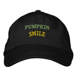 PUMPKIN SMILE Text Svart Färg Halloween Stil-Hat Broderad Keps
