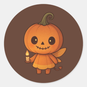 Pumpkin Smiles Runt Klistermärke