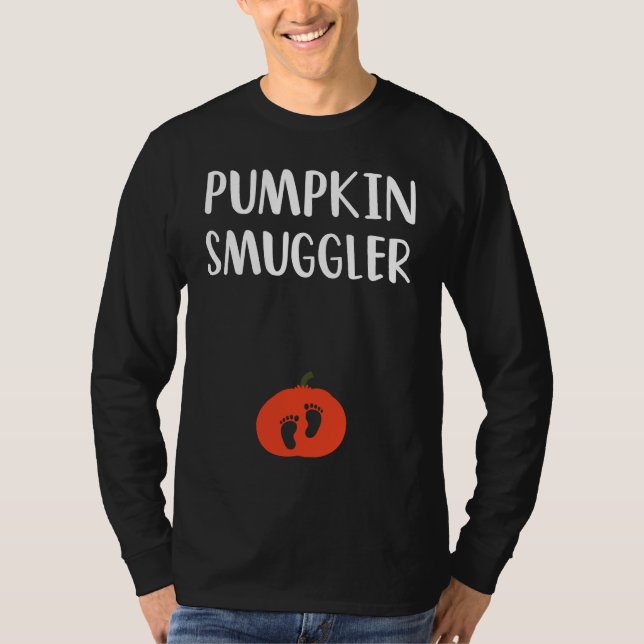 Pumpkin Smuggler  Expecting Parents Pregnancy Reve T Shirt (Framsida)