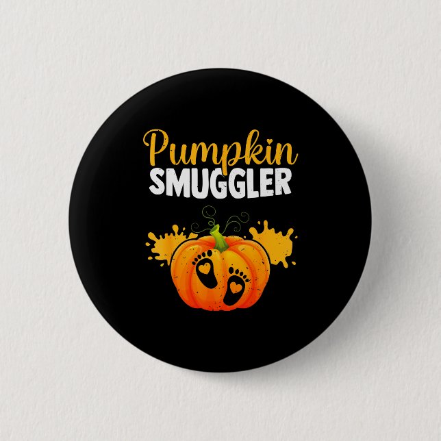 Pumpkin Smuggler Funny Expecting Parents Pregnancy Knapp (Framsida)