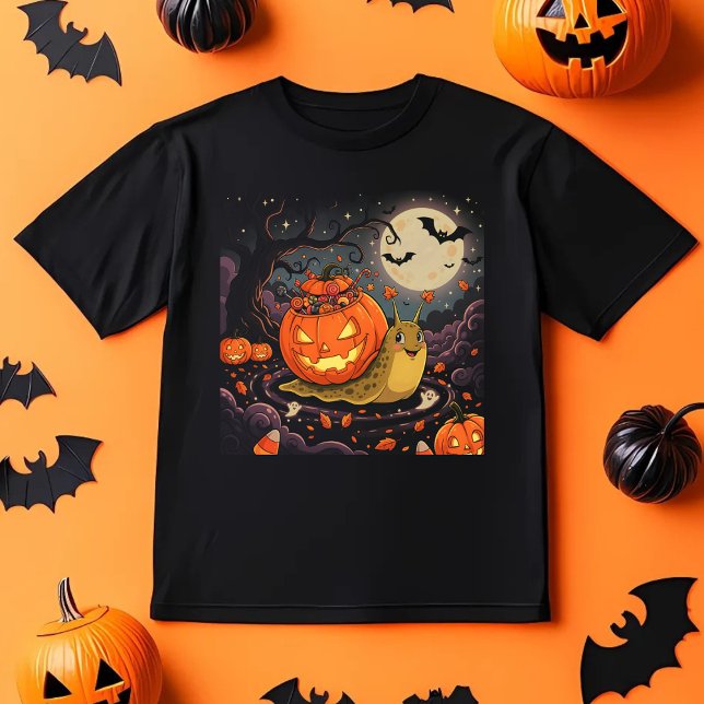 Pumpkin Snigel,Funny Halloween Creature T Shirt (Skapare uppladdad)