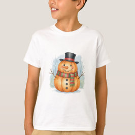 Pumpkin snowman t shirt