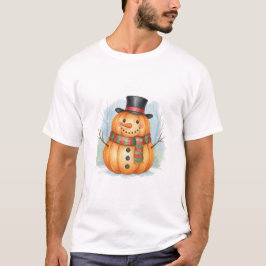 Pumpkin snowman t shirt