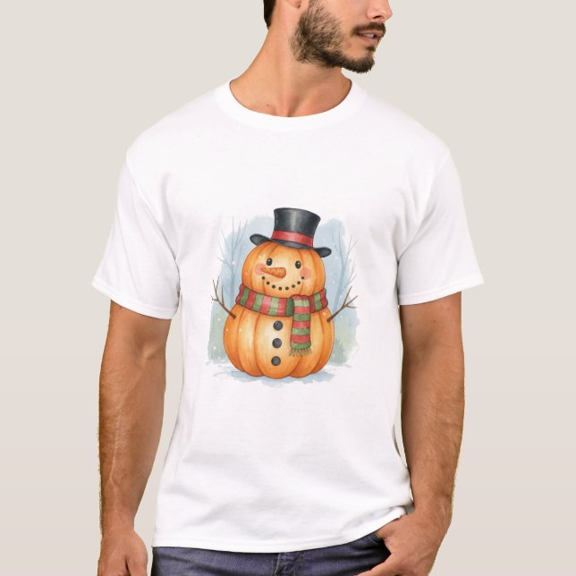 Pumpkin snowman t shirt (Framsida)