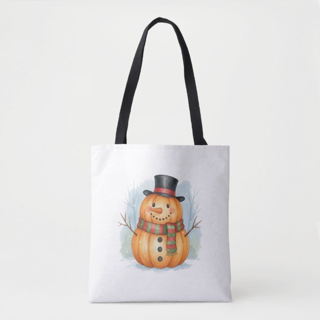Pumpkin snowman tygkasse (Framsida)