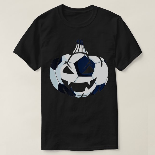 Pumpkin Soccer Ball Costume Easy Sports Halloween T Shirt (Design framsida)
