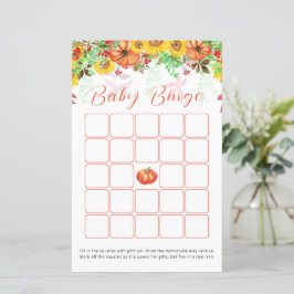 Pumpkin Solros Baby Shower Bingo Game