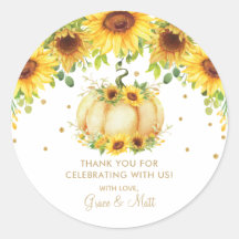 Pumpkin Solros Baby Shower-Tack-förmån