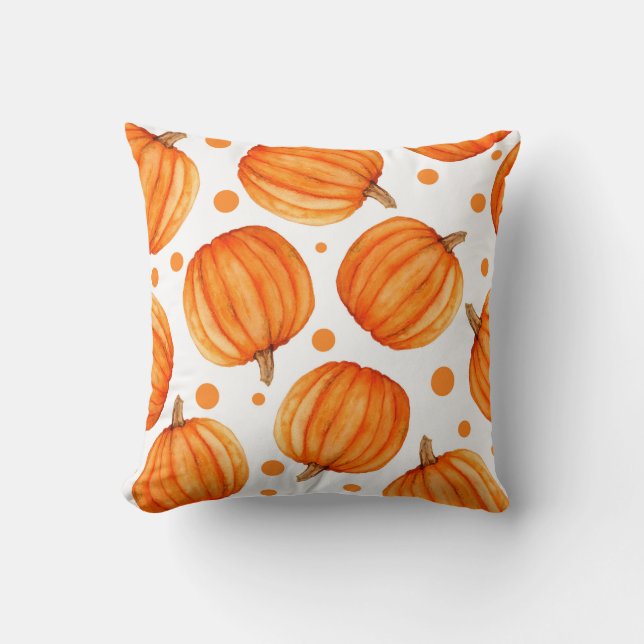 Pumpkin sömless mönster kudde (Framsida)