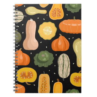 Pumpkin-sorter, skarpsinnig illustration på hösten anteckningsbok