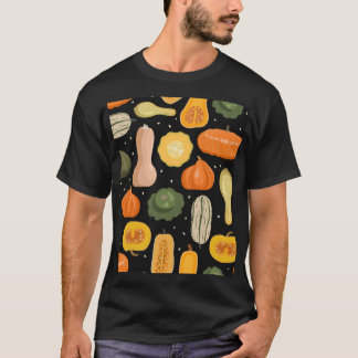 Pumpkin-sorter, skarpsinnig illustration på hösten t shirt