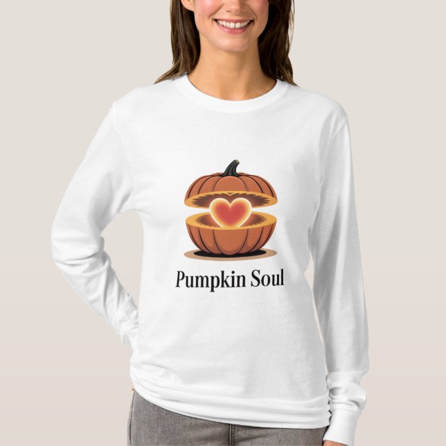 Pumpkin Soul Autumn Sweatshirt T Shirt (Framsida)