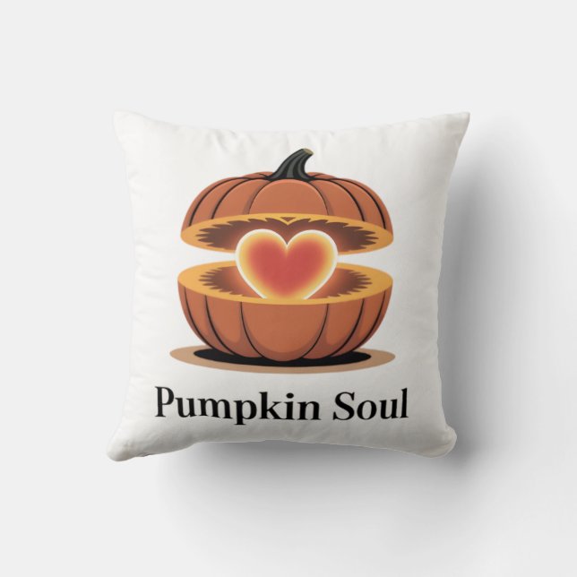 Pumpkin Soul Cozy Fall Pillow Kudde (Baksida)