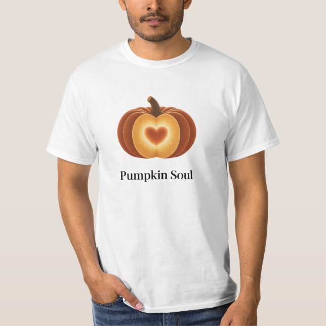 Pumpkin Soul – Cozy Fall T-Shirt (Framsida)