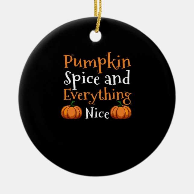 Pumpkin Spa och allt fint Cute Halloween Julgransprydnad Keramik (Framsidan)