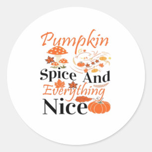 Pumpkin Spa och allt fint cute och roligt Mem Runt Klistermärke