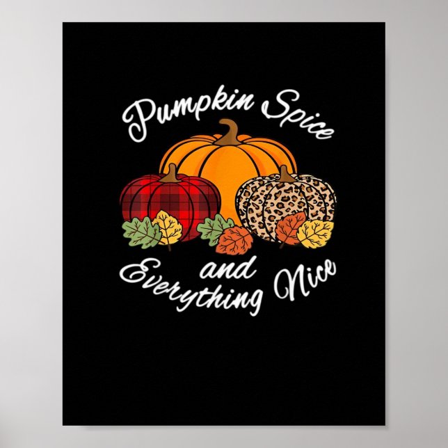 Pumpkin Spa och allt fint föll ner Leopa Poster (Framsidan)