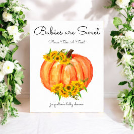 Pumpkin Spädbarn är Sweet Baby Shower Poster