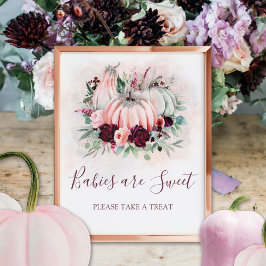 Pumpkin Spädbarn är Sweet Baby Shower-skylt Poster