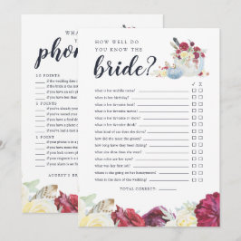 Pumpkin-spel för dubbelsidig Möhippa på hösten Inbjudningar