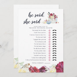 Pumpkin-spel för dubbelsidig Möhippa på hösten Inbjudningar