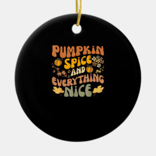 Pumpkin Spel och allt vackert årsäsong. Julgransprydnad Keramik