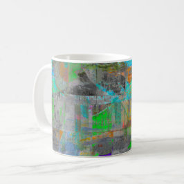"Pumpkin Spice Abstract" abstrakt konst kaffemugg