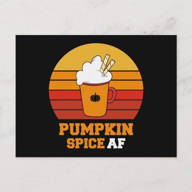 Pumpkin Spice Af Funny Halloween Vykort (Framsida)