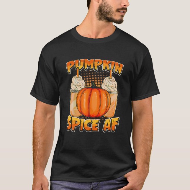 Pumpkin Spice Af Halloween Apparel Halloween Funny T Shirt (Framsida)