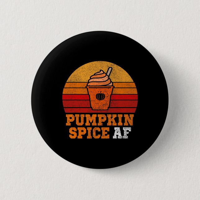 Pumpkin Spice Af Roligt Manar Make Apparel Hallowe Knapp (Framsida)