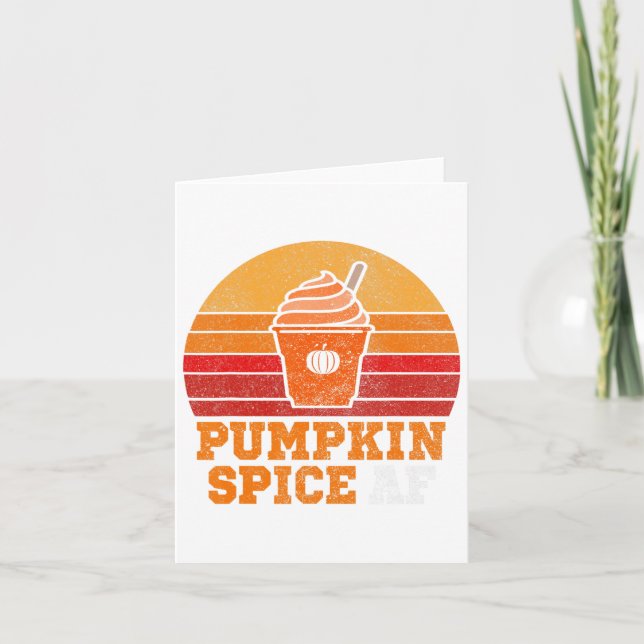 Pumpkin Spice Af Roligt Manar Make Apparel Hallowe Kort (Framsida)