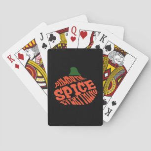 Pumpkin Spice All Classic Autumn Slogan Casinokort